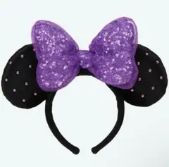 ディズニーカチューシャ紫　秋　ハロウィン　限定