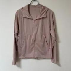 GU ジーユー ACTIVE UVカットフルジップパーカー ピンク サイズM