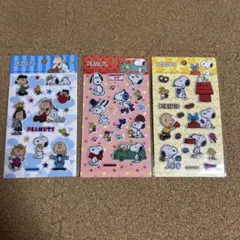 PEANUTS スヌーピー キャラクターシール 3シートセット