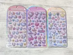 正規品　コットンパフィシール　ハローキティ　はぴだんぶい　ボンボンドロップシール