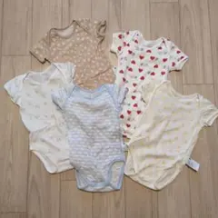 ユニクロベビー肌着 ロンパース5枚セット 90cm半袖