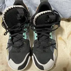 バスケットボールシューズ ハイカット ブラック/グリーン