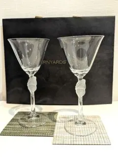 クリスタルHOYA蝶のワイン.カクテルグラス（2個）