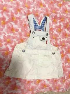 ミキハウス サロペット ホワイト S