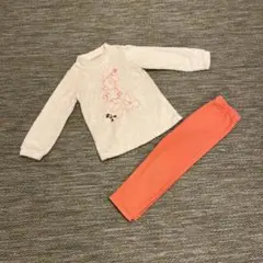 UNIQLO フリース　フリースパジャマ　ルームウェア　ミニーマウス　120