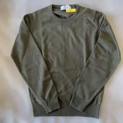 JOHN SMEDLEY/ウール クルーネックニット S オリーブ