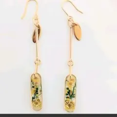 ミモザを閉じ込めて(部品抜き6cm)【ピアス、イヤリング】