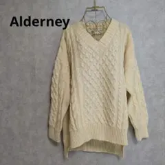 新品 未使用☆イエナ 【Alderney /アルダニー】Vネックケーブルニット 2026年最新】alderney セーターの人気アイテム - メルカリ