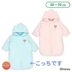 ✩Disney Baby ミッキーマウスフリース防寒おくるみ カバーオール✩