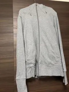 Lui'sグレー ジップアップパーカー 指穴付き