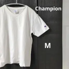 Champion✨ VネックホワイトTシャツM