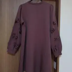 GRLリボン袖 秋ワンピース