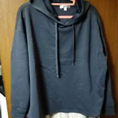 2点おまとめダークグレー フード付き パーカー＆ブラウス