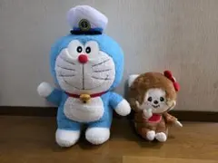 ドラえもん新海底鬼岩城 ぬいぐるみ モンチッチ×ハローキティコラボぬいぐるみ