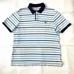 LACOSTE ラコステ ポロシャツ L ボーダー サイズ4 ワニロゴのサムネイル