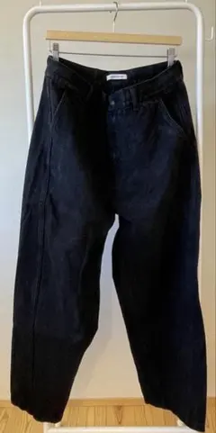 フリークスストア　黒 ワイドパンツ カーブデニム　デニム