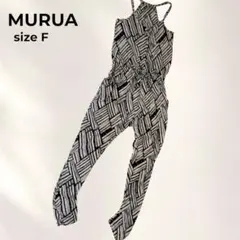 MURUA オールインワン F ロンパース 幾何学柄 モノトーン テーパードのサムネイル
