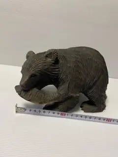 木彫りのシャケ熊