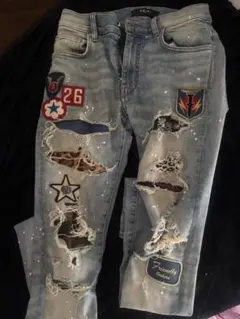 AMIRI パッチワーク デニム パンツ サイズ28 us uk dripのサムネイル