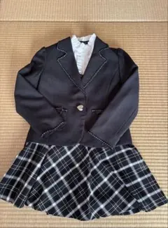 ヒロミチナカノ　120.130 女の子　フォーマル チェック　3点セット