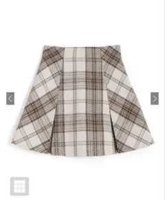GRL インパン裏地付きチェック柄プリーツスカートtu963