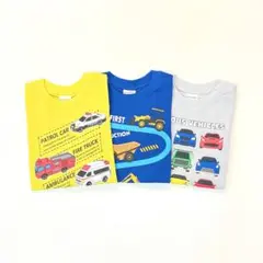 子供服 男の子 長袖Tシャツ まとめ売り 車 130cm 新品 TWN109-4
