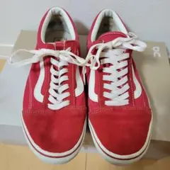 Vans レッド スエード スニーカー 28cm 箱無し
