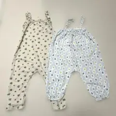 H&M 花柄ロンパース サイズ92.86 2点セット