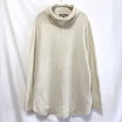 ★Marled【L】オフホワイト タートルネック ニット 長袖　セーター　白