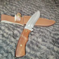 新品未使用》Taiiti KNIFE 天然ウッドハンドル 【本革ケース付き 