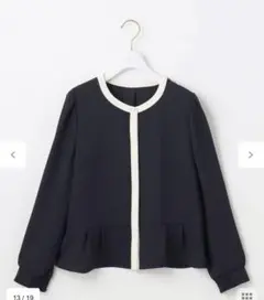 エニィシス　ハオレルブラウス　ネイビー　L