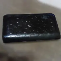 MARY QUANT ブラックレザー長財布