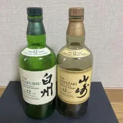 サントリー ウイスキー 白州12年 山崎12年 700ml空瓶 2本セットのサムネイル