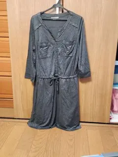 マタニティ　膝丈　ワンピース