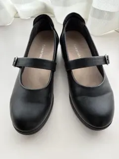 ブラック パンプス　オフィスシューズ　フワラク 23センチ