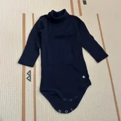 プチバトー　ネイビー ロンパース 6m/67cm コットン