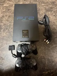 PlayStation 2 本体 コントローラー2個、メモリーカード付き