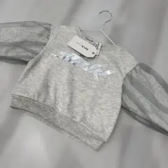 新品 RELA. チュール袖 トレーナー グレー
