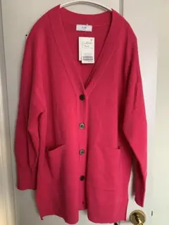 新品未使用！スローブイエナ✨ウォッシャブルミラノリブカーディガン　ピンク