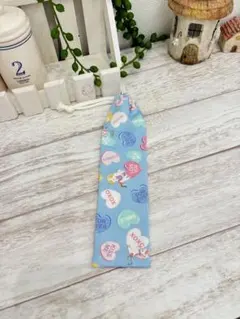お箸袋 歯ブラシケース☆ユニコーン ハート 水色☆ハンドメイド 縦長巾着のサムネイル
