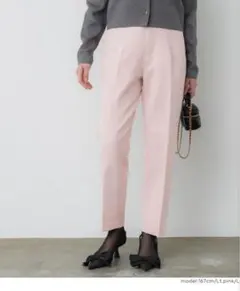 【coca】裏起毛テーパードパンツ　ライトピンク26-240526001-15