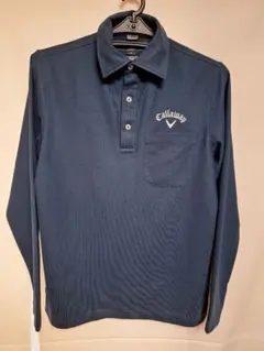 Callaway キャロウェイ　ゴルフウェア　メンズ長袖ポロシャツ　M　ネイビー