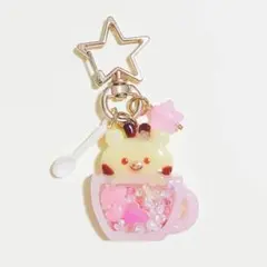 きりん　シャカシャカキーホルダー　マグカップ　チャーム　シェイカー　桜