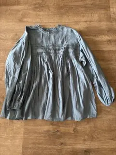 Mina様専用　FREAK'S STORE くすみブルー長袖ブラウス Fサイズ