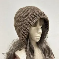 ハンドメイド ボンネット バラクラバ 大人用 かぎ編み B175