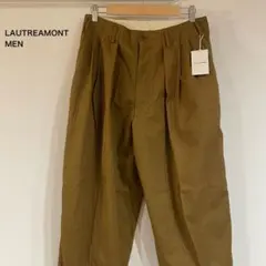【ロートレアモン】ワイドパンツ タックパンツ 薄手 タグ付き ブラウン系 古着