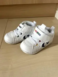 美品CONVERSE ハイカットベビーシューズ ホワイト13.5センチ