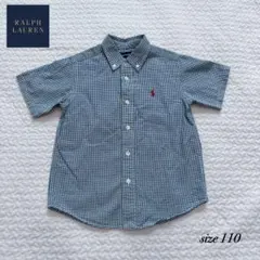 【美品】ラルフローレン 半袖シャツ 110 キッズ チェックシャツ おしゃれ