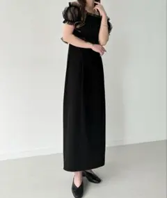 JUNOAH チュールビスチェ+キャミワンピースセット