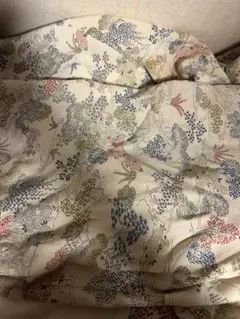 花柄小紋 着物 ベージュ系